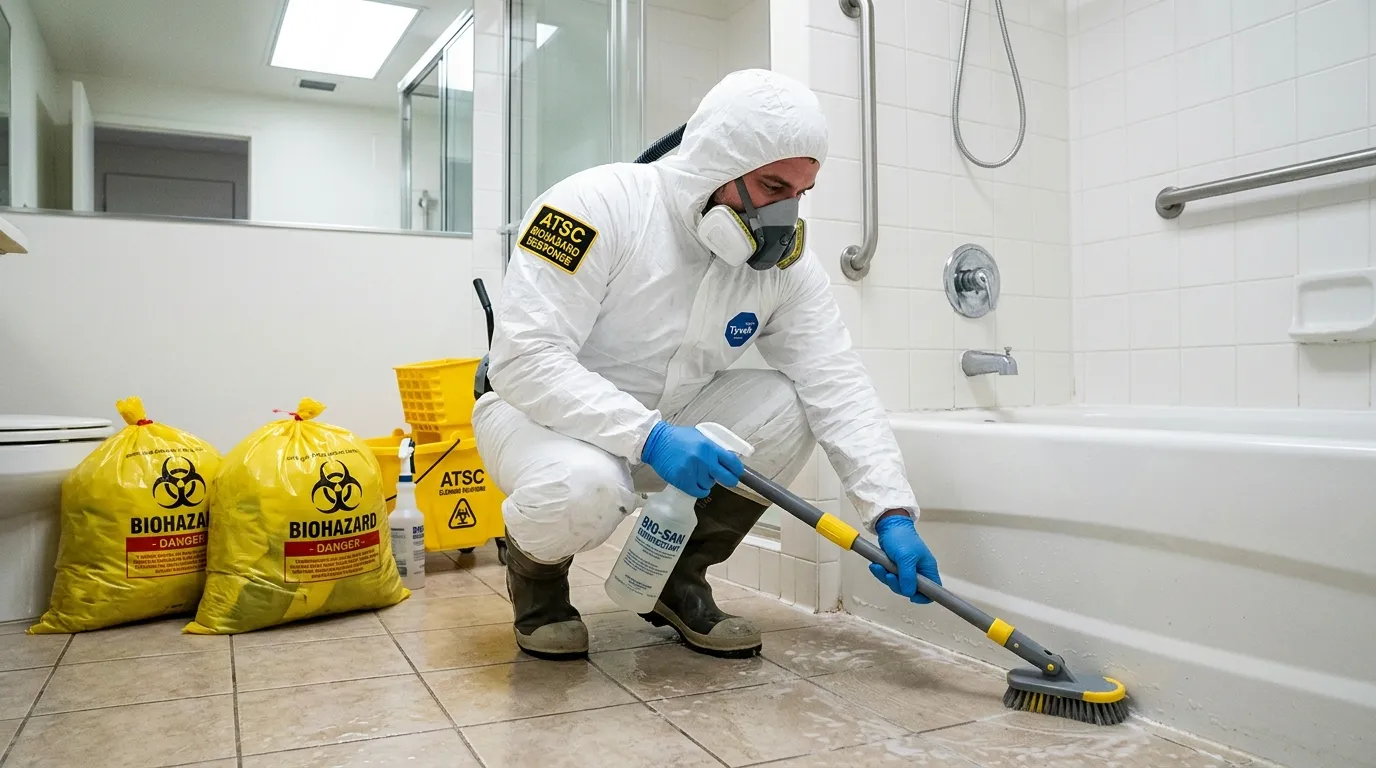 Decontamination equipment deployed for Blood Cleanup in Saint Clairsville